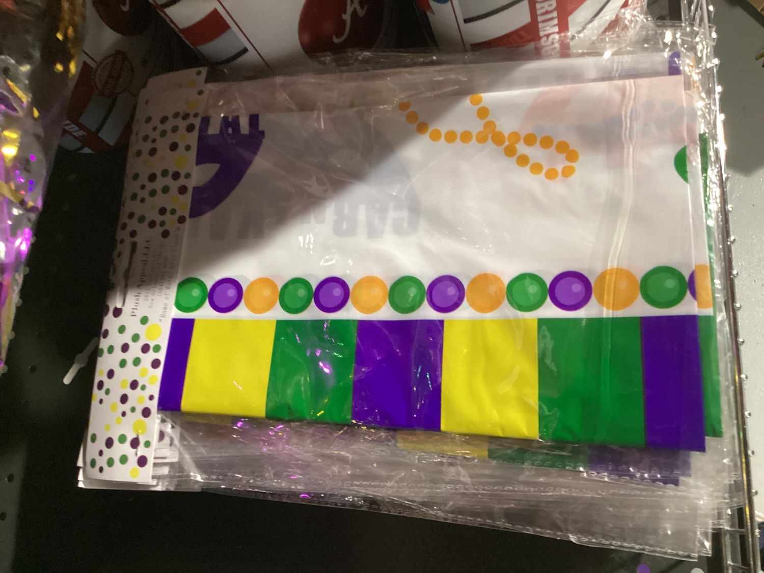 Mardi Gras Table Cloth - 51" x 86" (Each)