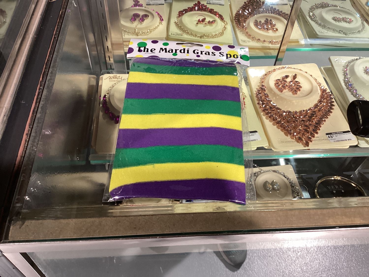 Mardi Gras Striped Hi-Knee Socks (Pair)