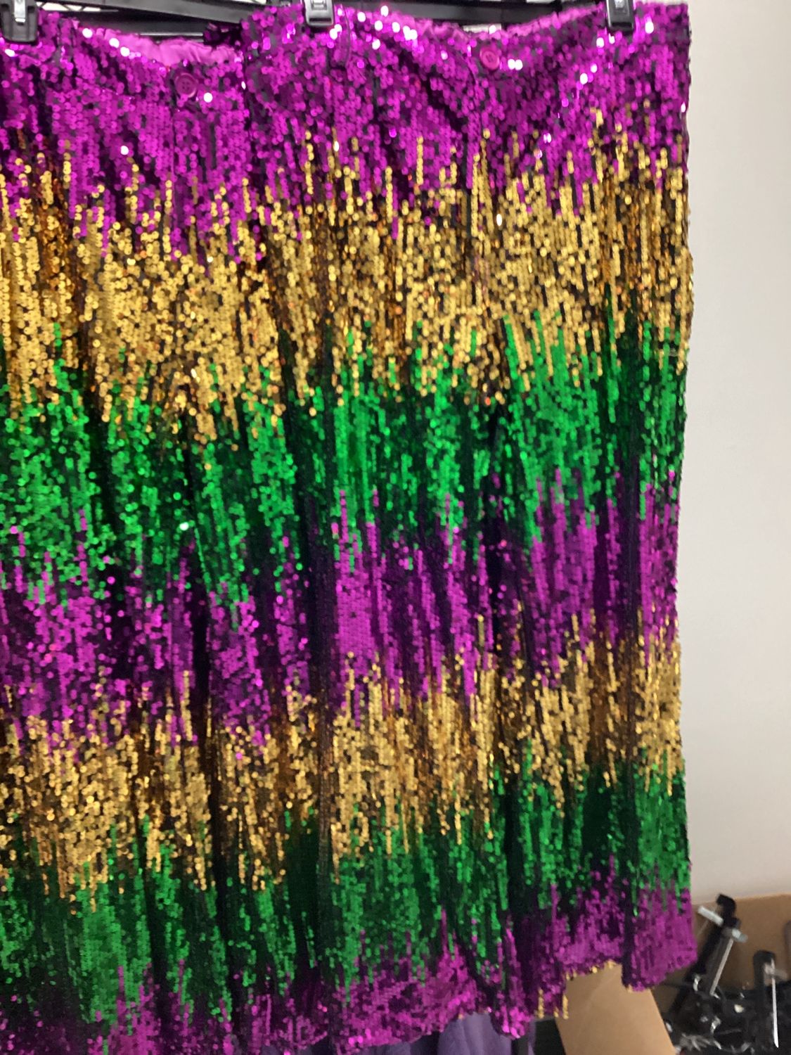 Mardi Gras Sequin Wide Leg Pants - Large (Each)