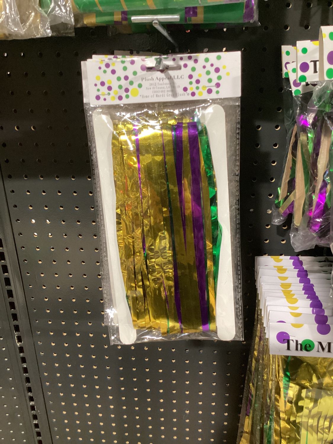 Mardi Gras Tinsel Curtain Backdrop 39" x 98" (Each)