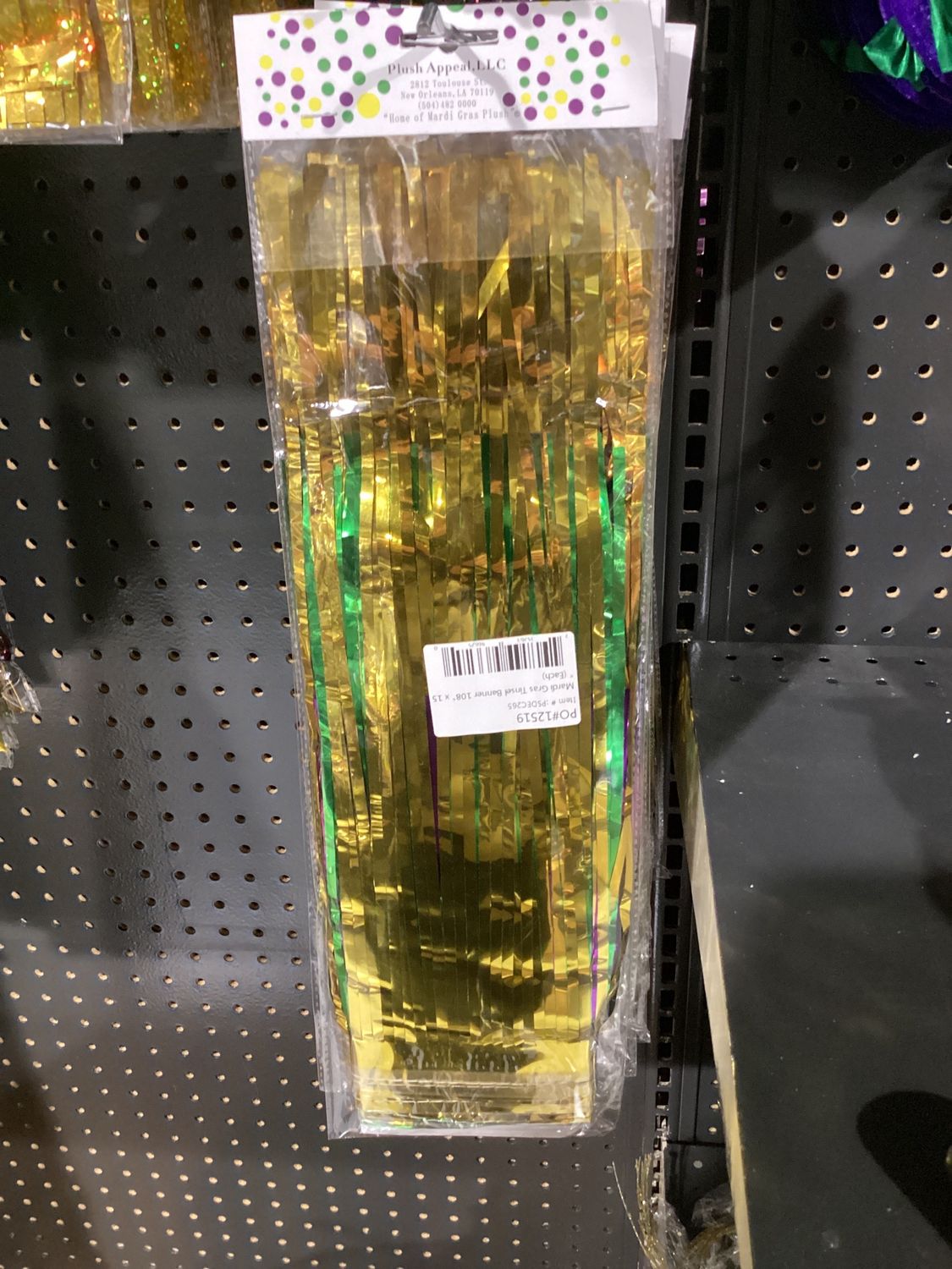 Mardi Gras Tinsel Banner 108" x 15" (Each)