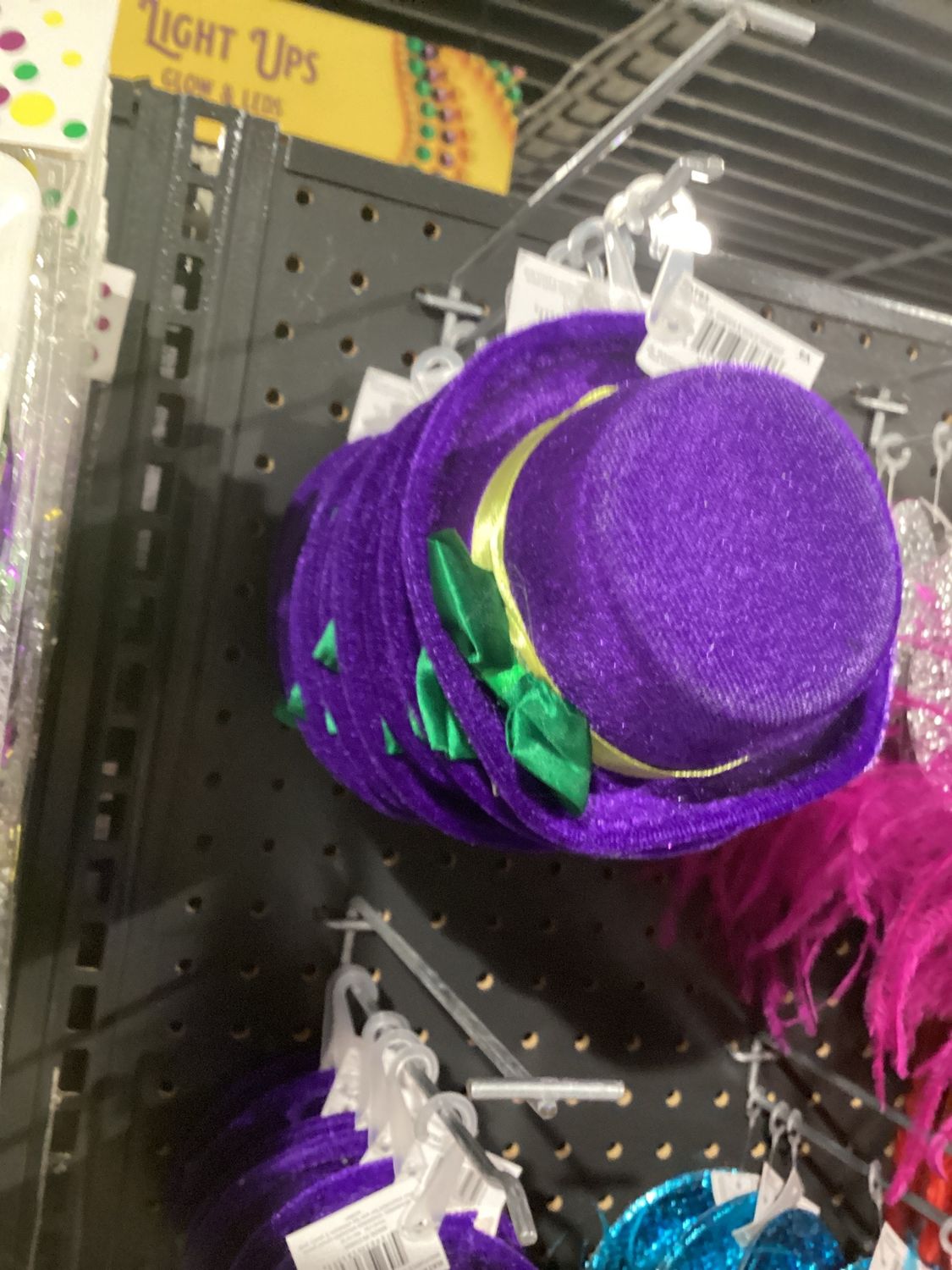 Mini Purple, Green and Gold Top Hat (Each)