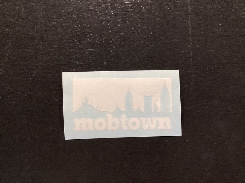 Mobtown Skyline Window Decal
