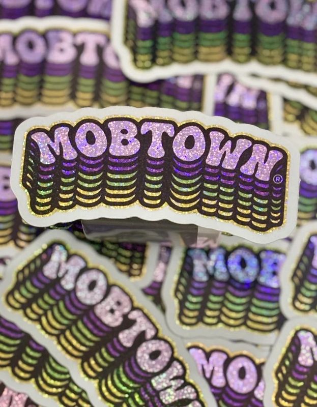 mobtown® Bubble Glitter Sticker