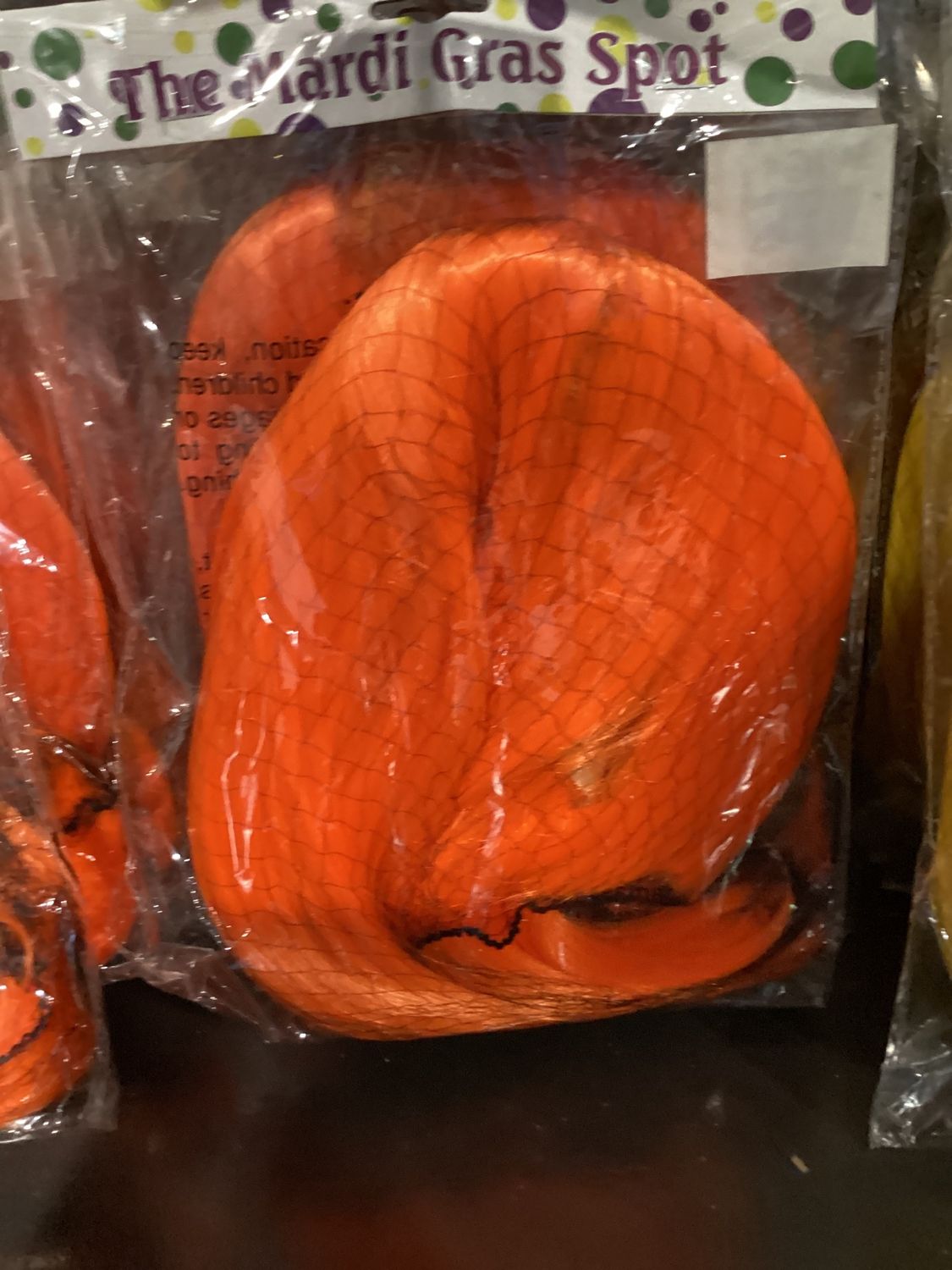 Neon Orange Bob Wig with Bangs (Each)