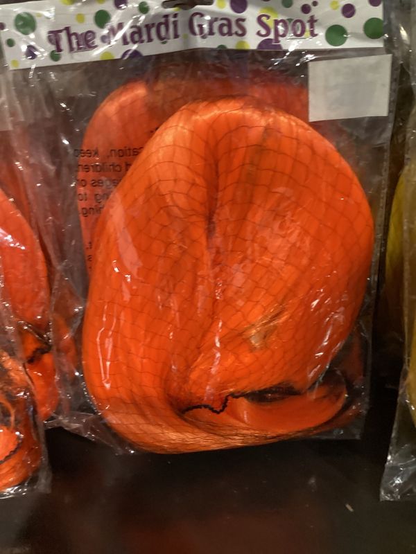 Neon Orange Bob Wig with Bangs (Each)