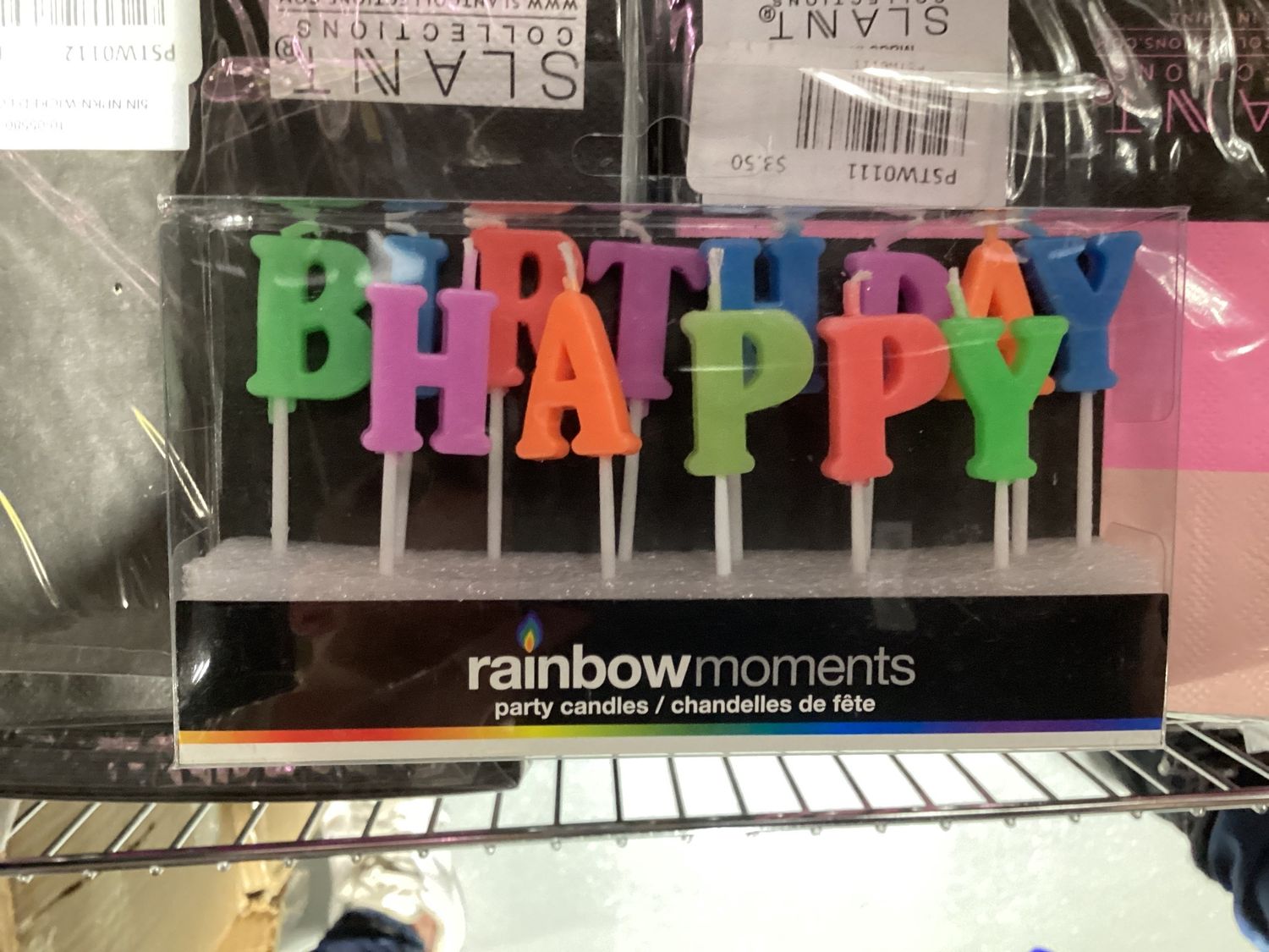 Neon Happy Birthday Letter Candles (Pack)