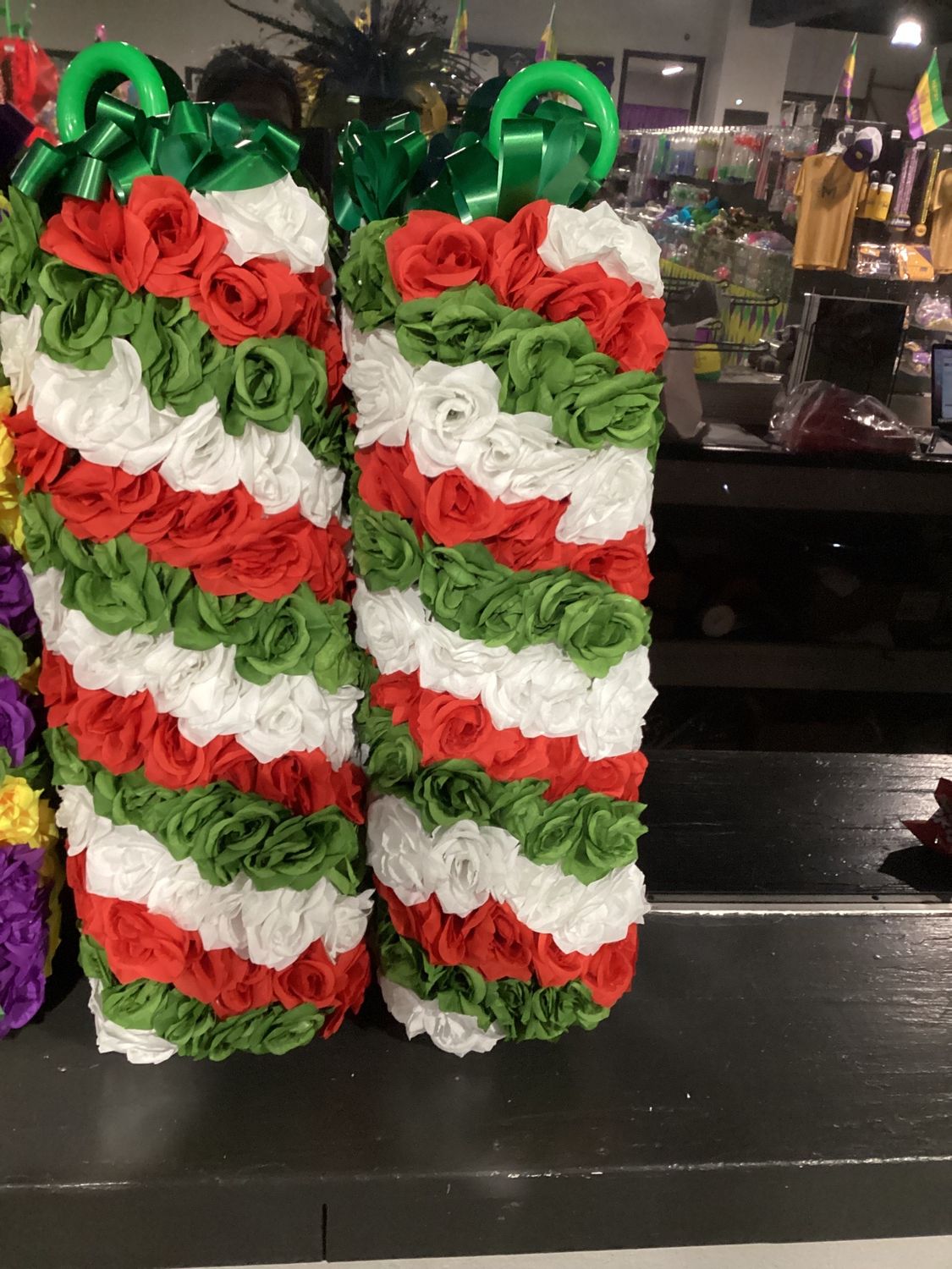 Orange, Green and White Flower Cane (180 Flowers)