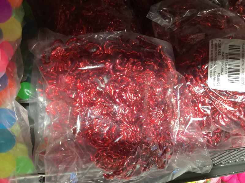 Plastic Metallic Crab (3 Dozen)