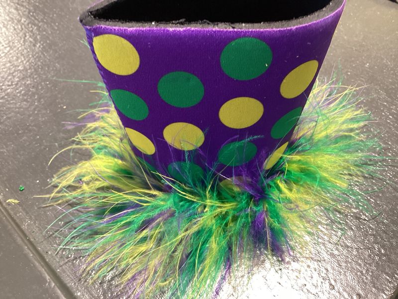 Polka Dot Mardi Gras Koozie (Each)