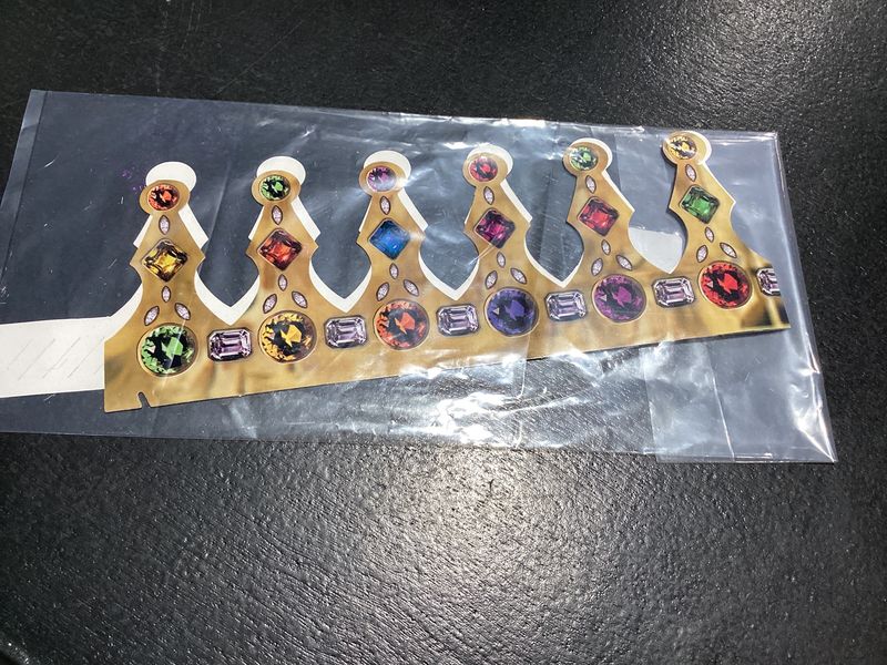 Printed Jeweled Crown 4" (Each)