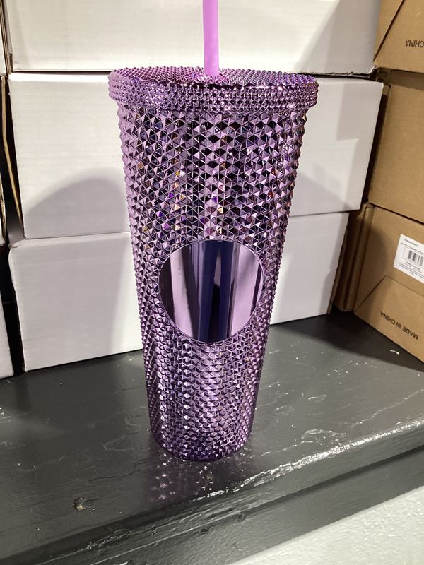 Purple Mirror 710ml Double Wall Plastic Tumbler (Each)