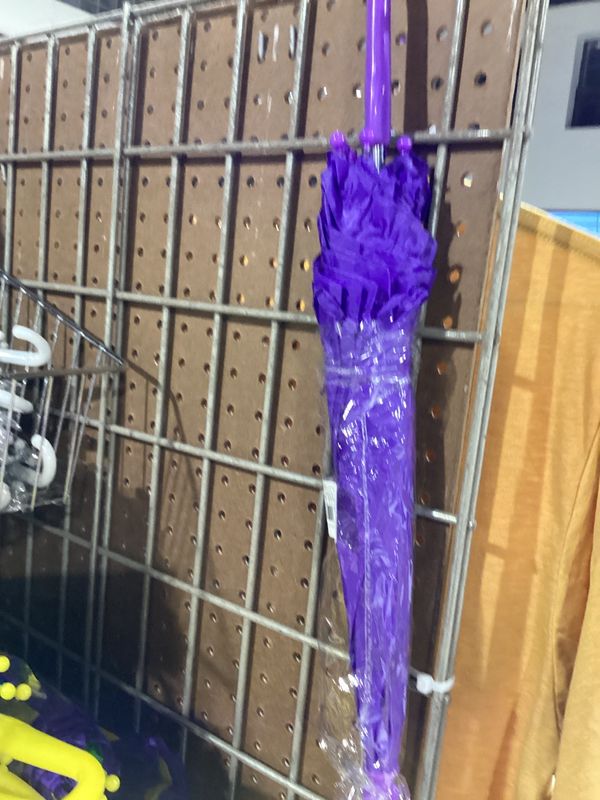 Purple Umbrella with Ruffle 14.5" (Each)