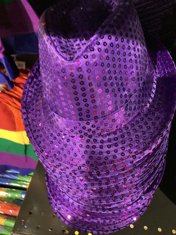Purple Sequin Fedora (Each)