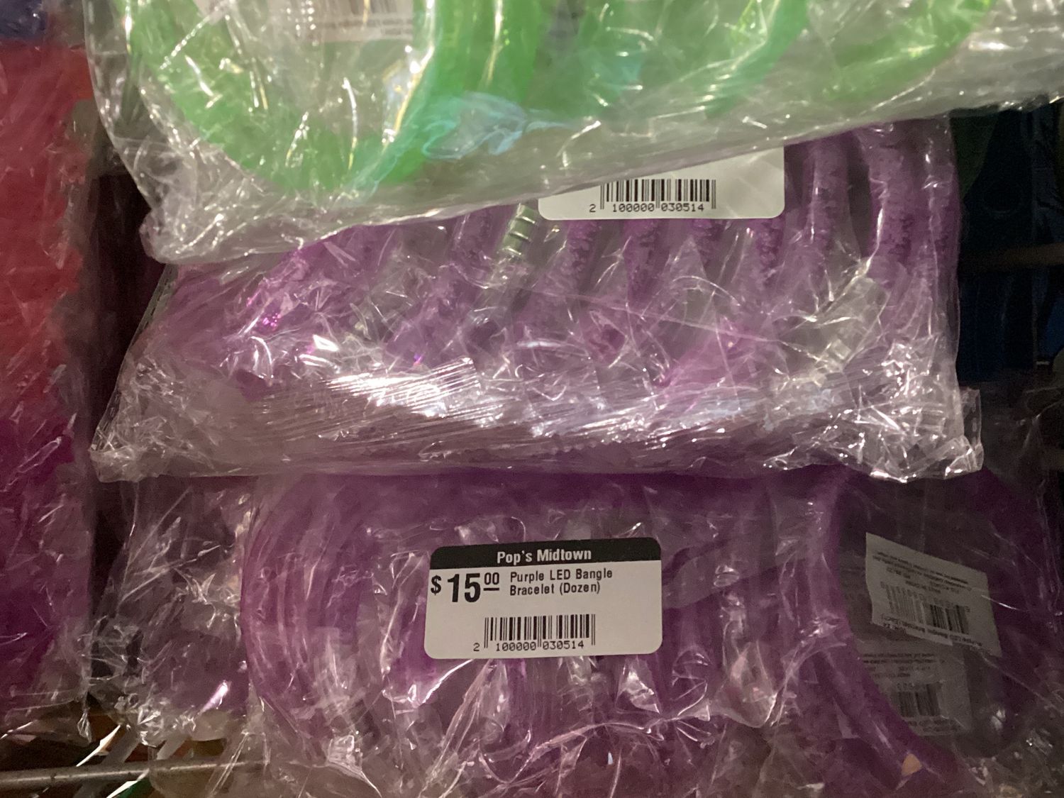 Purple LED Bangle Bracelet (Dozen)