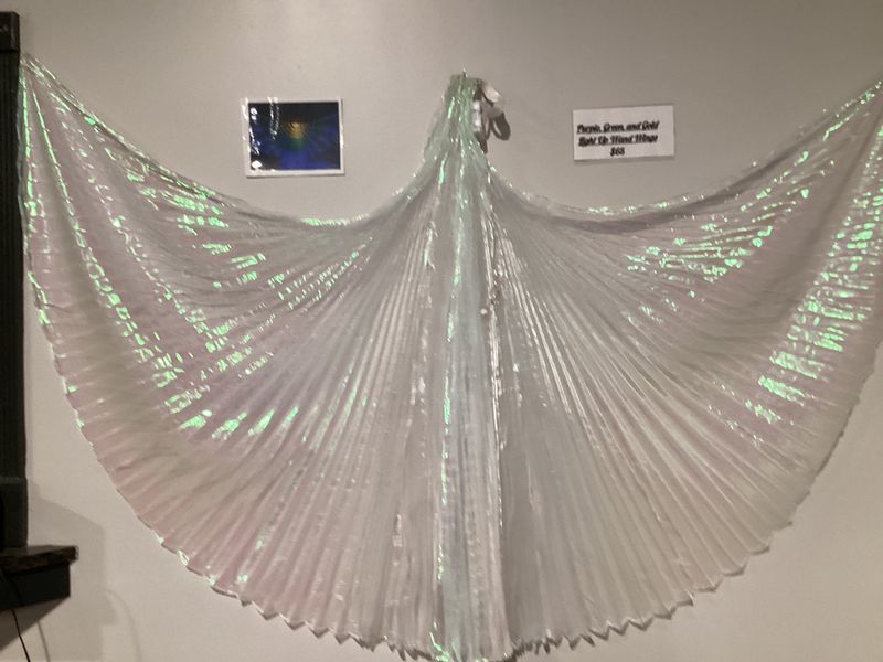 Purple, Green and Gold Lighted Wand Wings (Each)