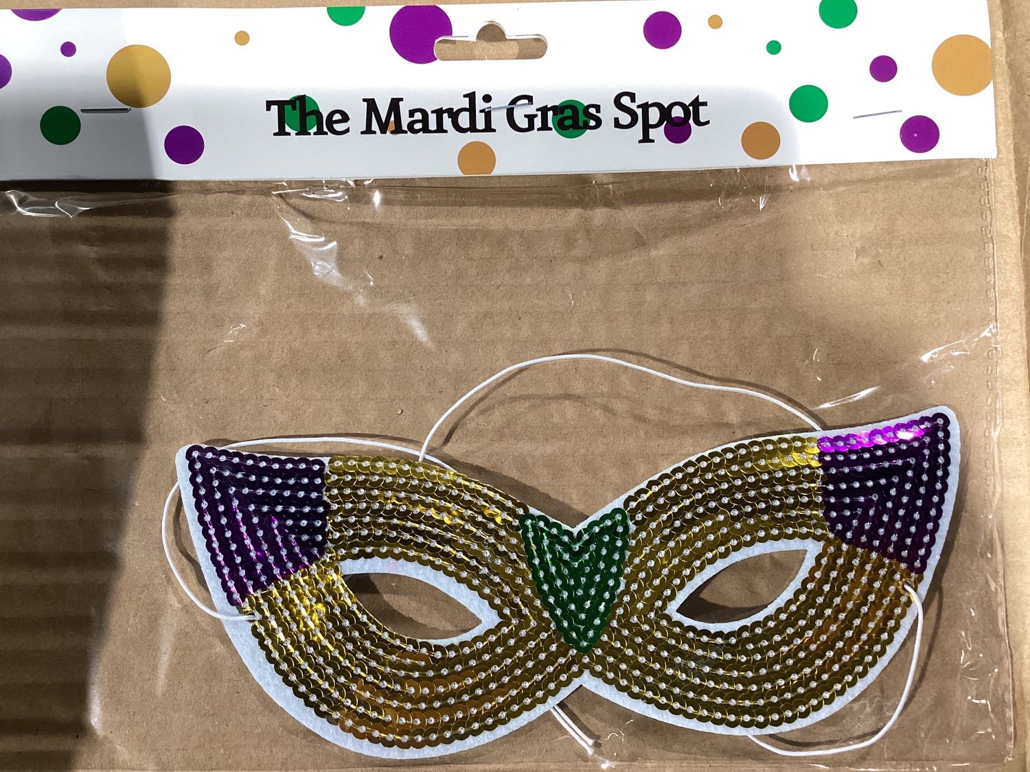 Purple, Green and Gold Cateye Mask (Each)