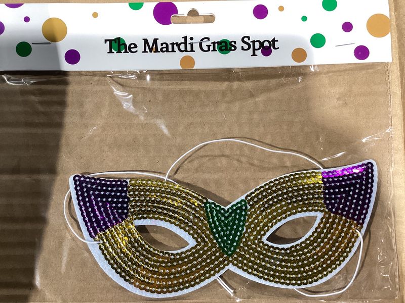 Purple, Green and Gold Cateye Mask (Each)