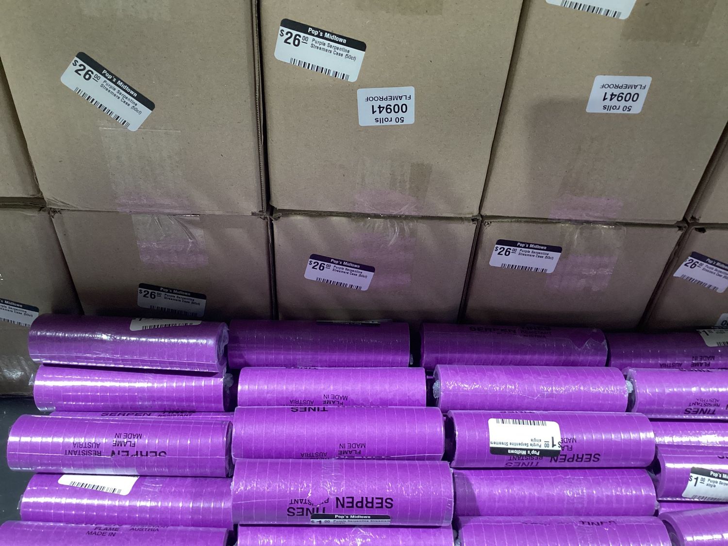 Purple Serpentine Streamers Case (50ct)