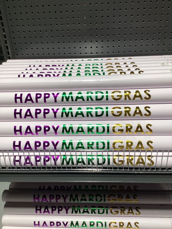 Purple, Green and Gold Mardi Gras Paper Confetti Cannon 31" (Each)