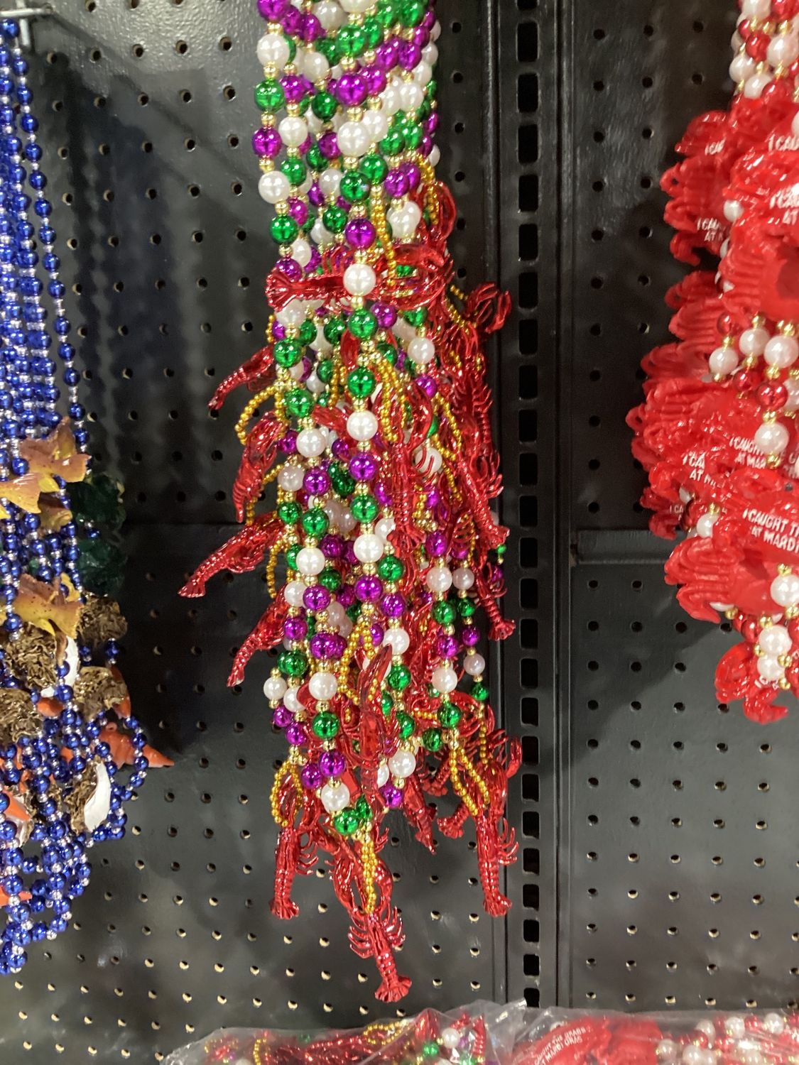 Purple, Green and Pearl with Gold Spacers with 5 Crawfishes (Dozen)