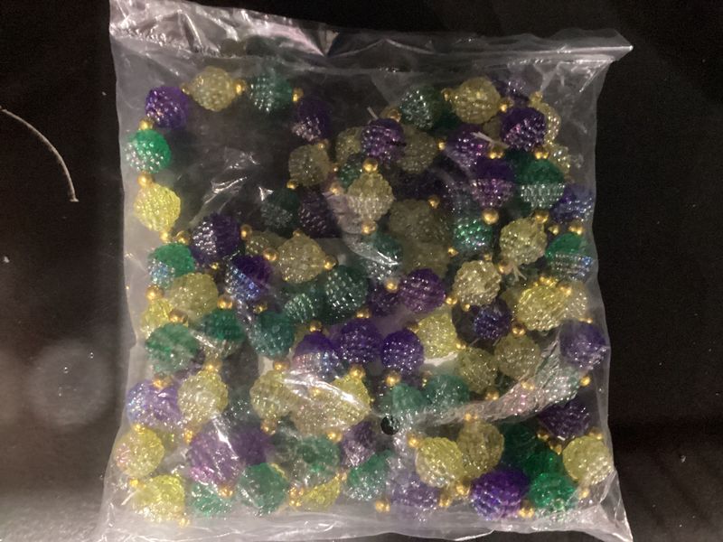 Purple, Green and Yellow with Gold Spacers Berry Bracelet (Dozen)