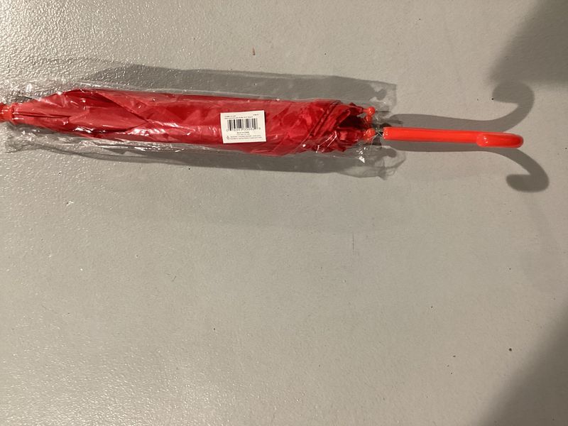 Red Umbrella with Red Ruffle 14.5&quot; (Each)