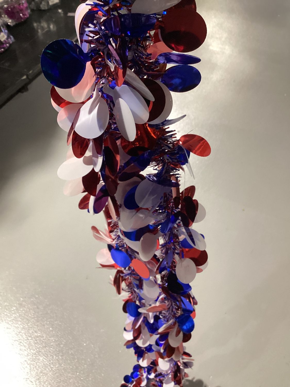 Red, White, and Blue Garland with Circles - 9' x 3.5" (Each)