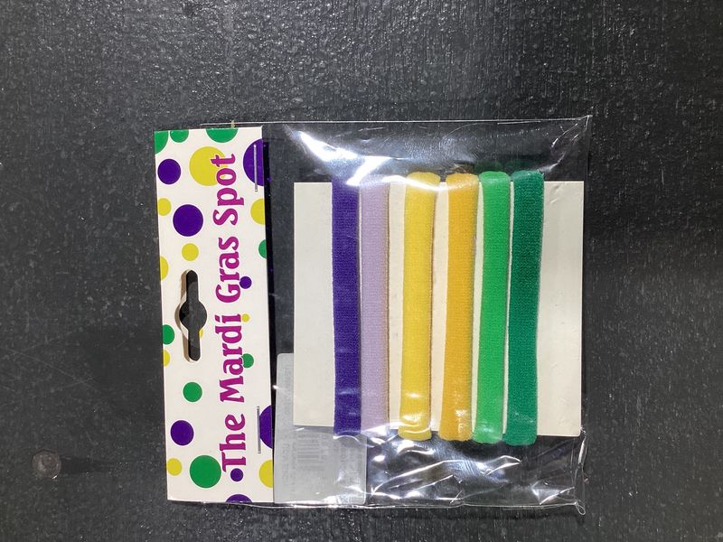 Seamless Hair Tie - Purple, Green, and Yellow (Pack of 6)