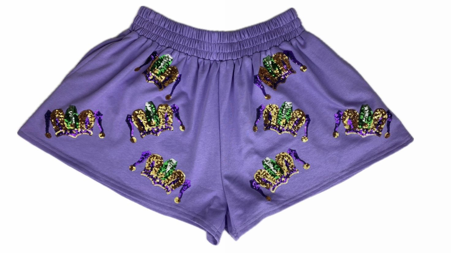 Sequins Mardi Gras Crown Short - Small (Each)