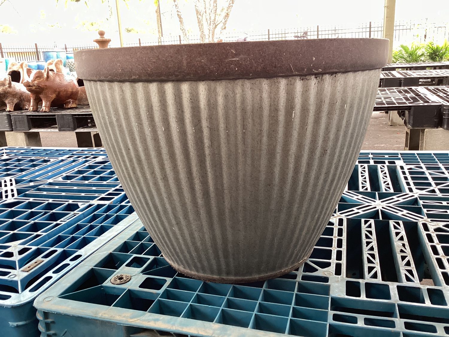 Silver and Bronze Resin Pot