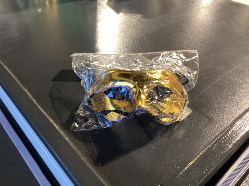 Shiny Masquerade Mask with Ribbon Tie - Assorted Colors (Pack of 6)