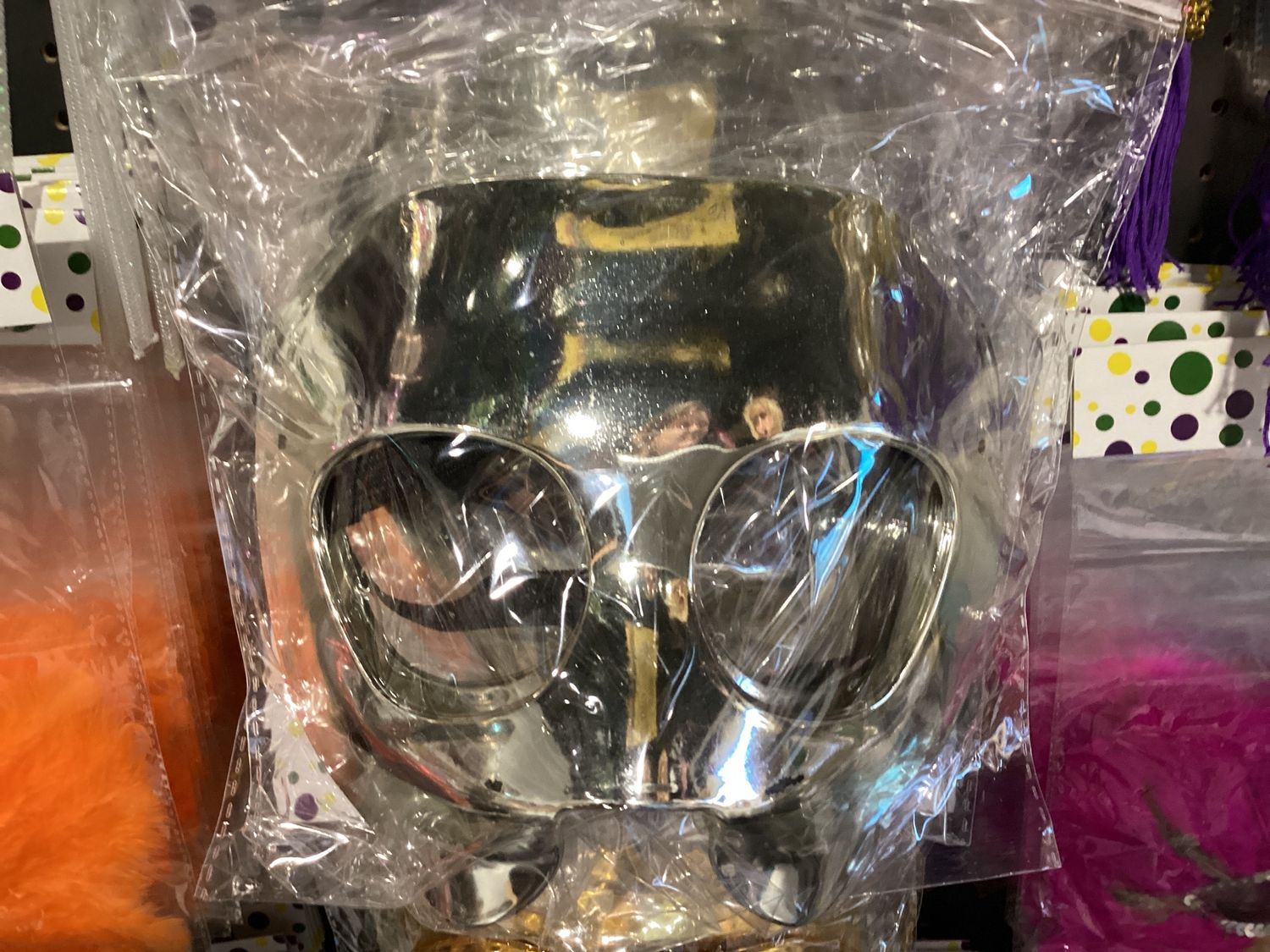 Silver Mask with Black Elastic Strap (Each)