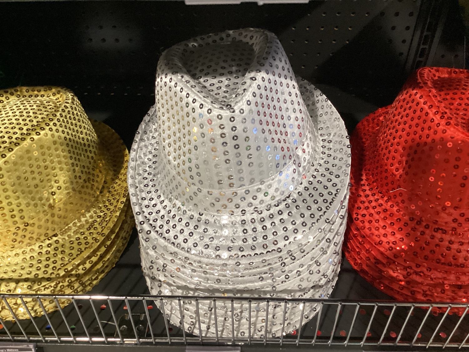 Silver Sequin Fedora (Each)