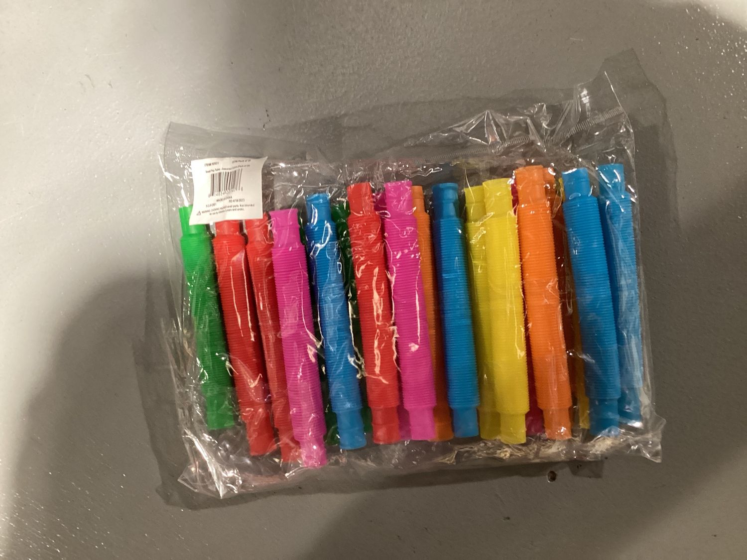 Small Pop Tubes - Assorted Colors (Pack of 20)