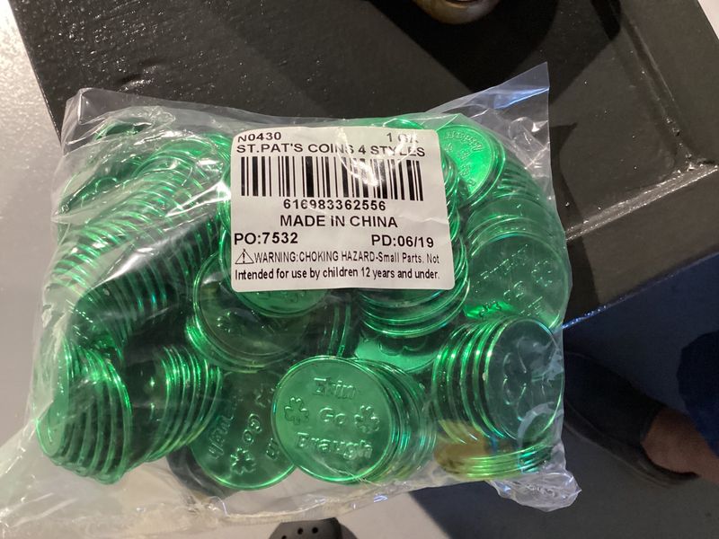 St. Patrick&#39;s Day Coin - 4 Styles (Pack of 144)