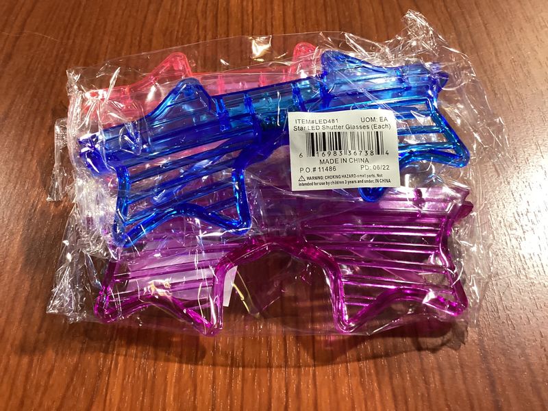 Star LED Shutter Glasses (Each)