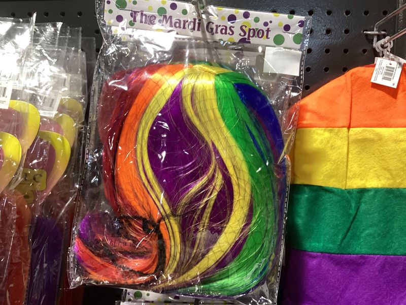 Stripe Rainbow Wig (Each)