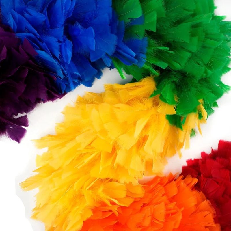 Turkey Feather Boa 10-14&quot; - Sectional Rainbow