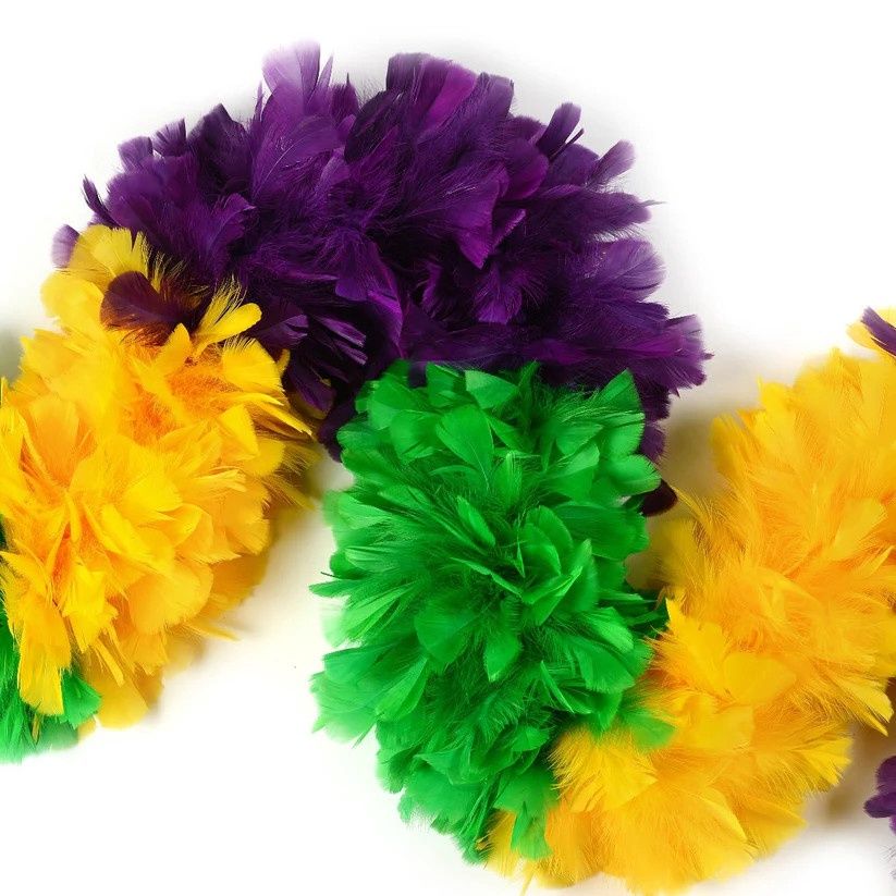 Turkey Feather Boa 10-14" - Sectional Mardi Gras