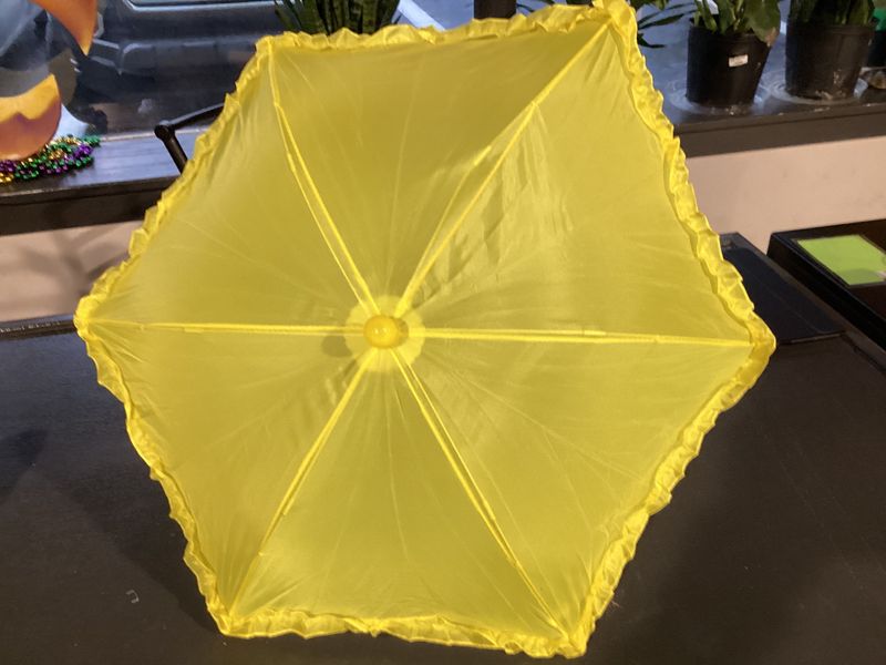 Yellow Umbrella with Ruffle 14.5&quot; (Each)