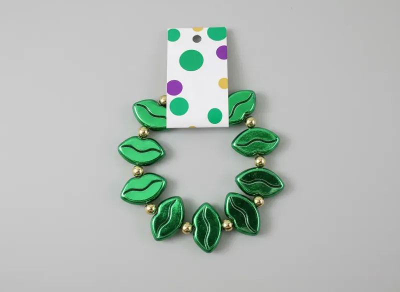 7&quot; Green Lips Bracelet Single