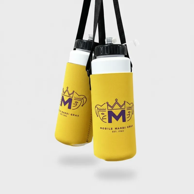 Mardi Gras Sports Bottle Koozie