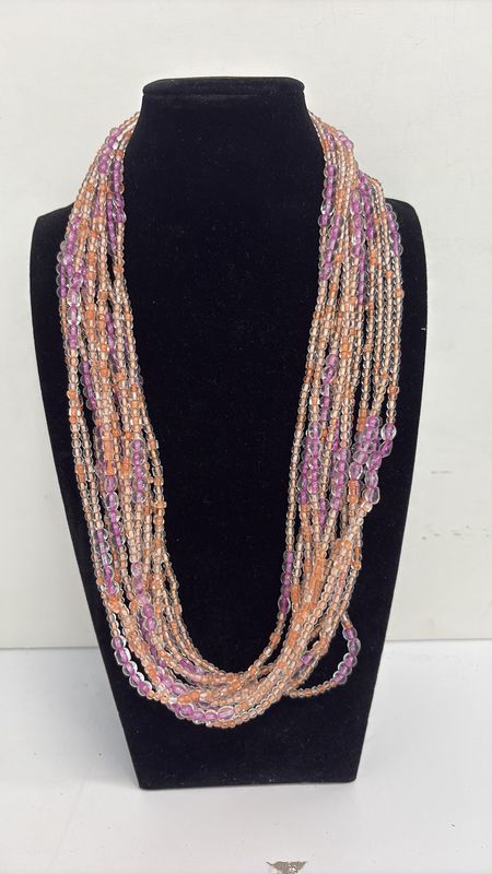 27&quot; Multi Color Glass Bead Necklace (Dozen) GL189