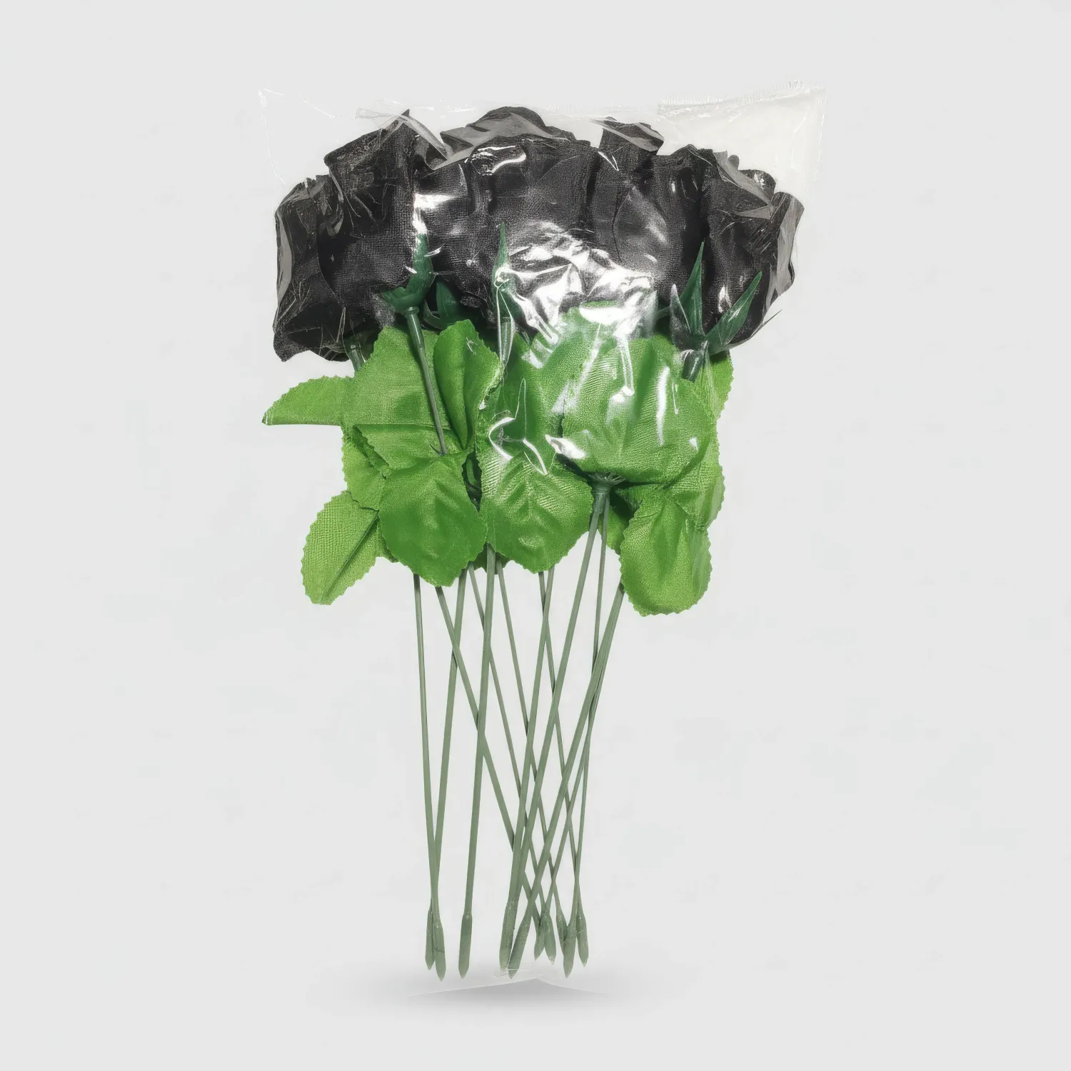 11.5" Silk Roses - Black (Dozen)