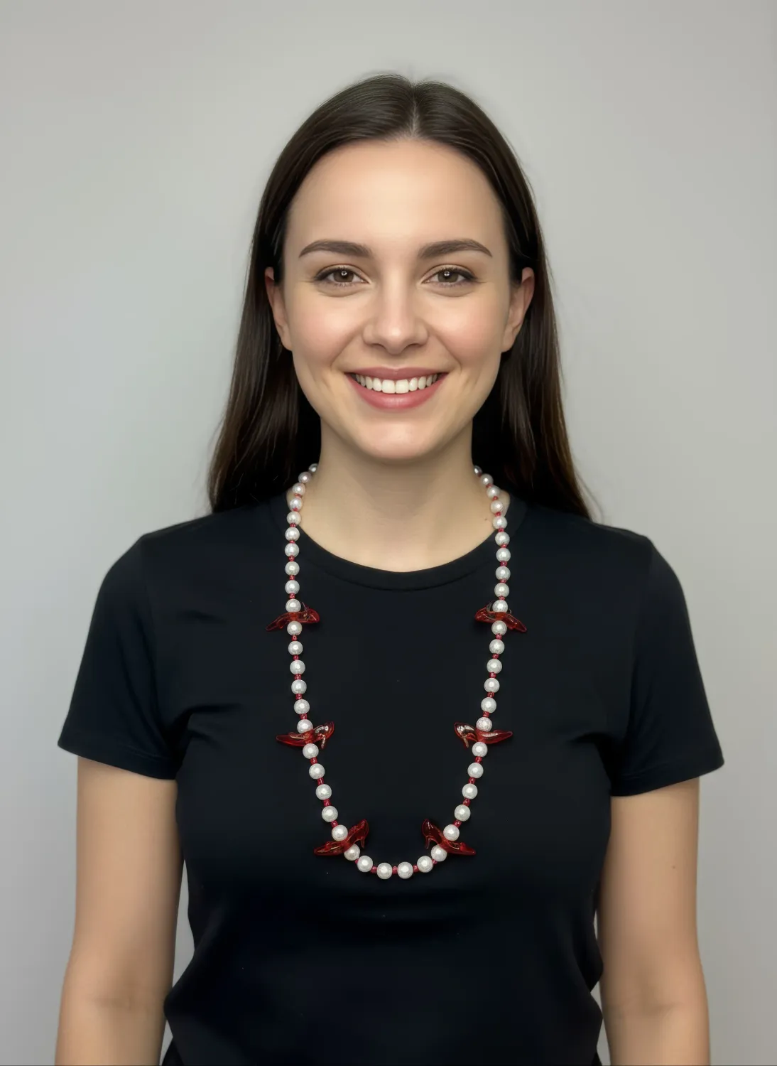 40" LED Red High Heel Shoe with 12mm Pearl &amp; 6mm Red Spacers (EACH)