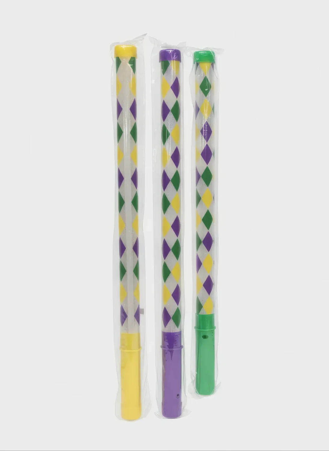 18" LED Harlequin Mardi Gras Wand (Each)