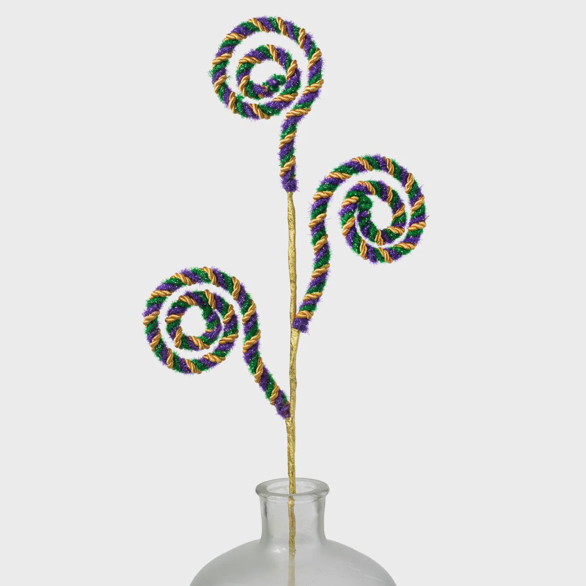 26" Rope Stripe Spiral Curls Spray: Mardi Gras