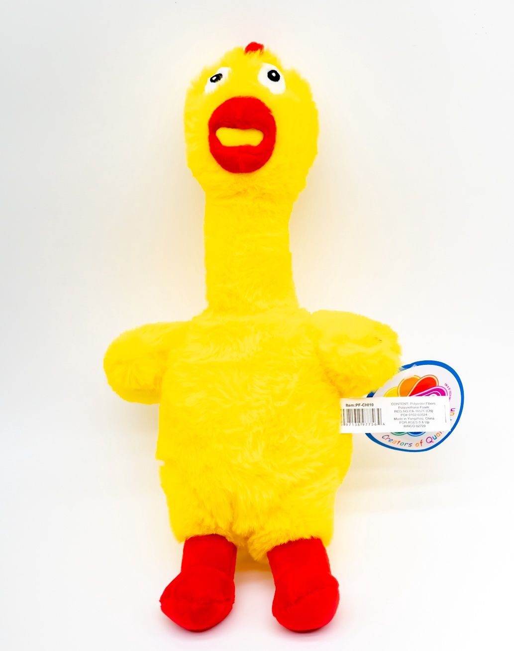 13.5" SCREECHING CHICKEN PLUSH