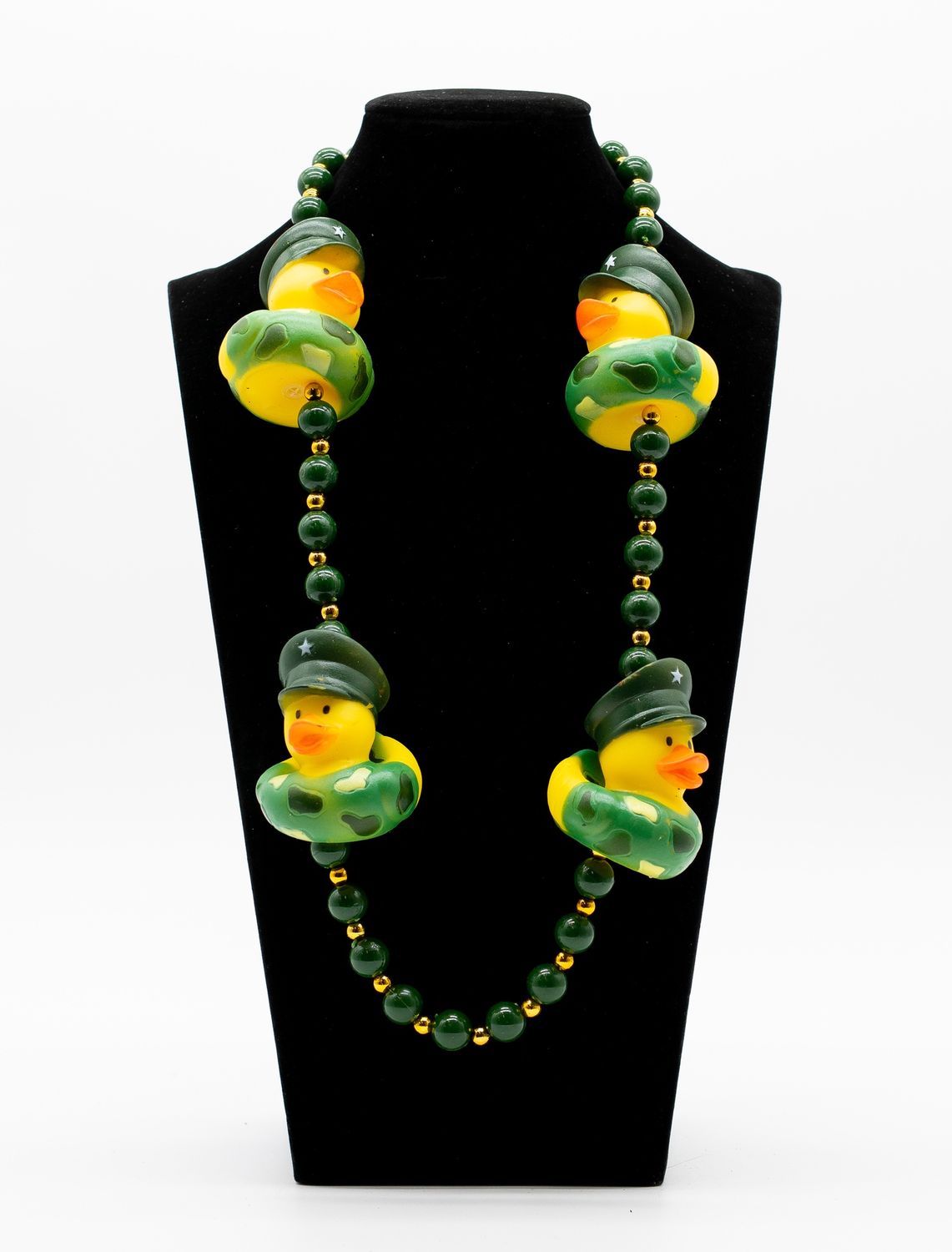 (Inactive) 42" Military Rubber Duck Mardi Gras Beads (Single)